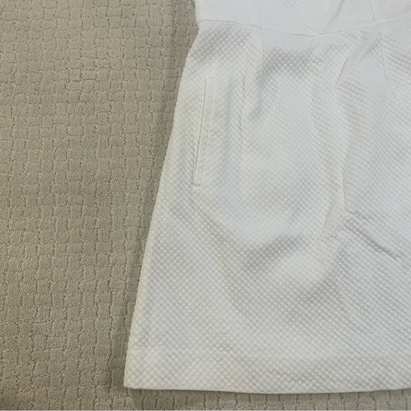 Tori Burch White Waffle Textured Pocket Dress Size 2 - Picture 6 of 8